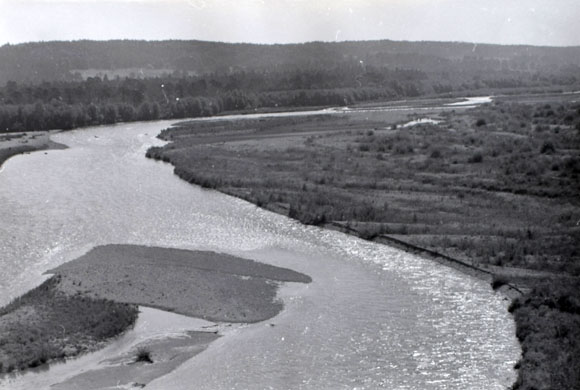 Konrad Sommer: Isar, Schwarzweißfoto, 1964